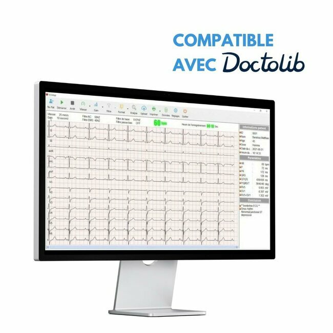 Logiciel pour appareil ECG Cardiomate 3, 6 et 12 pistes Spengler (avec clé USB physique)