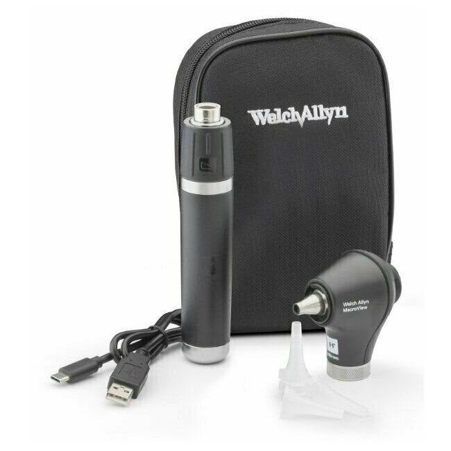 Otoscope Welch Allyn Macroview 2 avec manche USB et &eacute;tui 